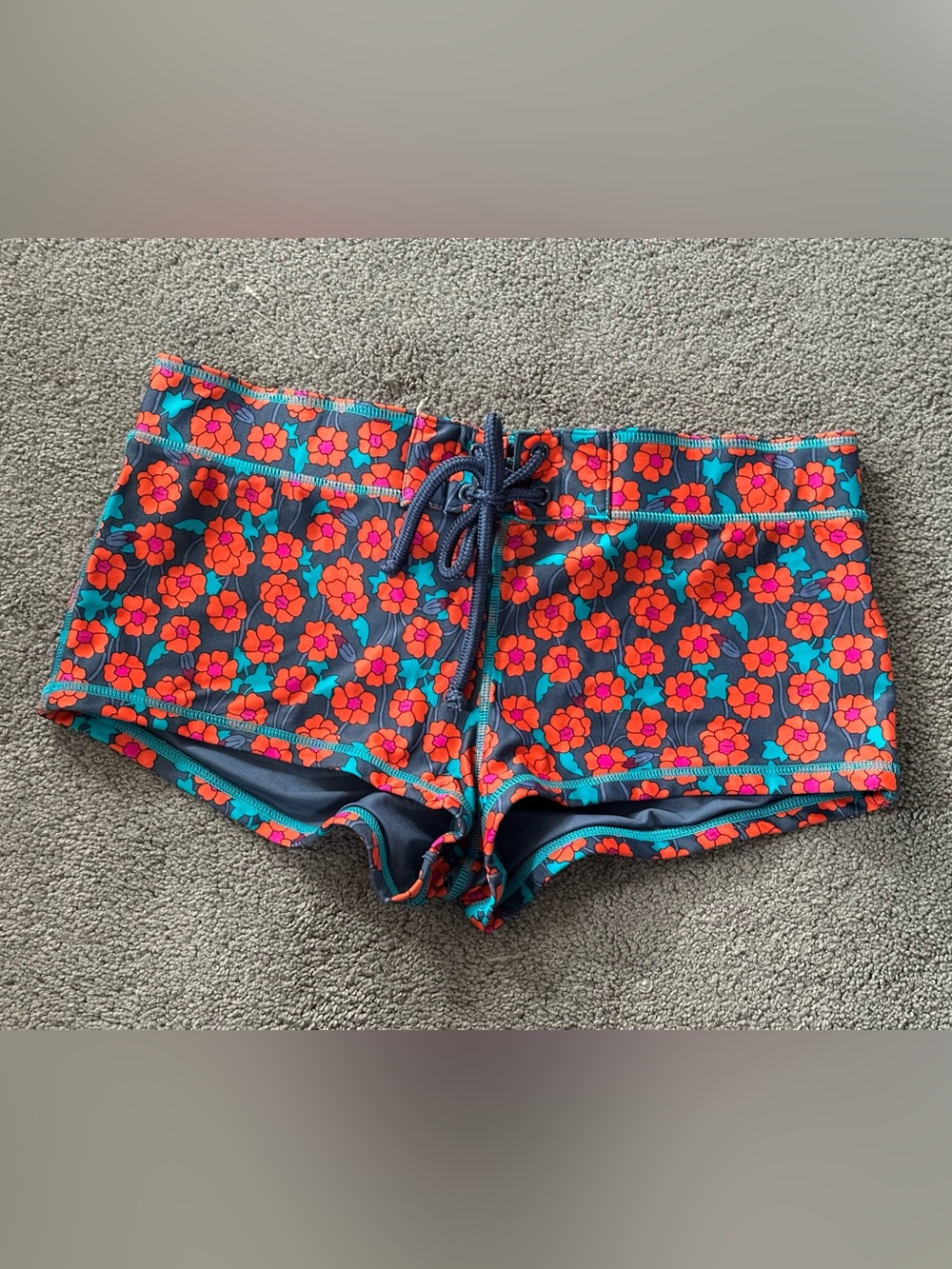 Marc by Marc Jacobs Swim Board Short Bottoms w/ Floral Pattern Size L Y2K Surf